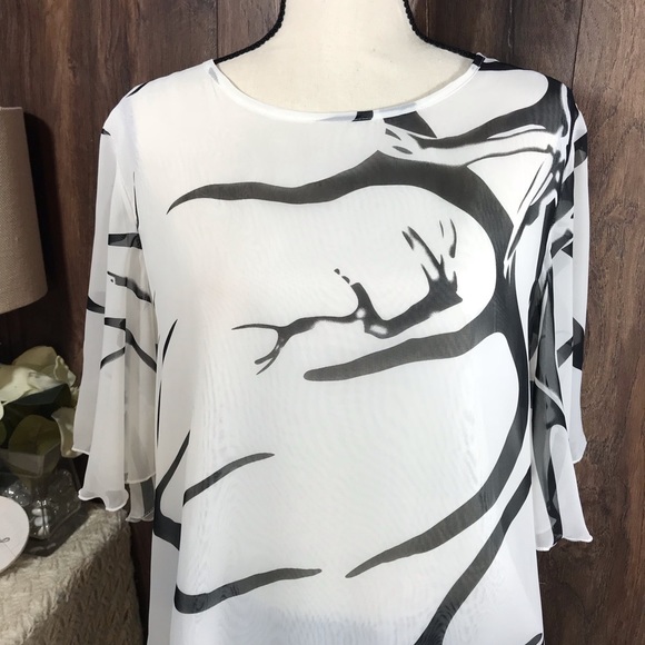 black and white blouse - Picture 8 of 9